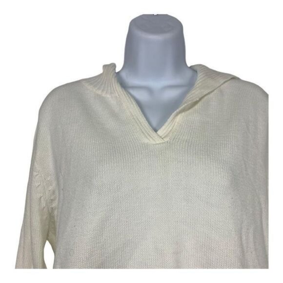 Sag Harbor Sport Womens Size Medium Cotton Sweater White - Picture 2 of 10